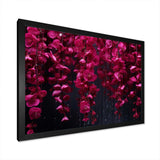 Pink and black Blossom Cascade fuschia flowers - Floral Canvas Wall Art