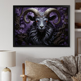 Abstract purple goat King - Goat Wall Art Prints