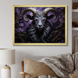 Abstract purple goat King - Goat Wall Art Prints