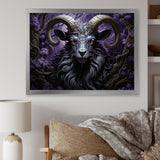 Abstract purple goat King - Goat Wall Art Prints