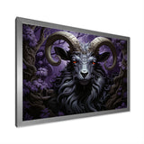 Abstract purple goat King - Goat Wall Art Prints