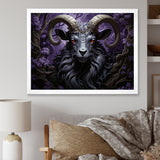 Abstract purple goat King - Goat Wall Art Prints