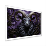 Abstract purple goat King - Goat Wall Art Prints