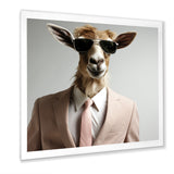 Suited up goat with sunglasses - Goat Wall Art Prints