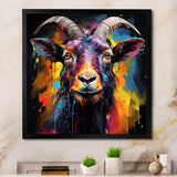 Popart Goat gazing portrait - Goat Wall Decor
