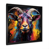 Popart Goat gazing portrait - Goat Wall Decor