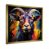 Popart Goat gazing portrait - Goat Wall Decor