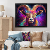 Celestial Gazing Goat portrait - Goat Wall Art Prints