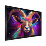 Celestial Gazing Goat portrait - Goat Wall Art Prints
