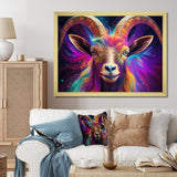 Celestial Gazing Goat portrait - Goat Wall Art Prints