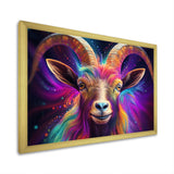 Celestial Gazing Goat portrait - Goat Wall Art Prints