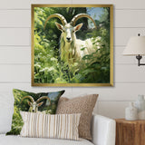 Pastoral goat Portrait - Goat Framed Canvas Art