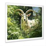 Pastoral goat Portrait - Goat Framed Canvas Art