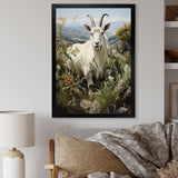 White meadow buck Goat Peaks - Goat Bedroom Wall Art