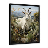 White meadow buck Goat Peaks - Goat Bedroom Wall Art