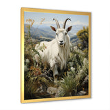 White meadow buck Goat Peaks - Goat Bedroom Wall Art