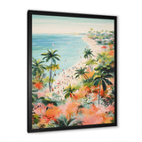 Pastel color Coastal Beach Scene paradise III - Coastal Canvas Wall Art