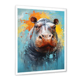 Popart Hippos World - Hippopotamus Canvas Wall Art