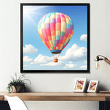 Hot Air Balloon in the sky I - Hot Air Balloon Canvas Wall Art
