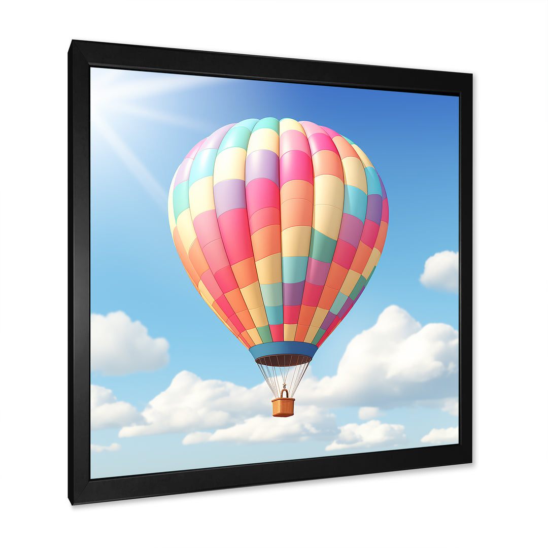 Hot Air Balloon in the sky I - Hot Air Balloon Canvas Wall Art