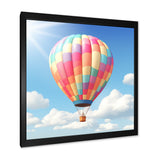 Hot Air Balloon in the sky I - Hot Air Balloon Canvas Wall Art