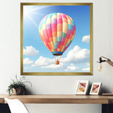Hot Air Balloon in the sky I - Hot Air Balloon Canvas Wall Art