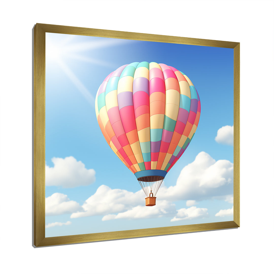 Hot Air Balloon in the sky I - Hot Air Balloon Canvas Wall Art