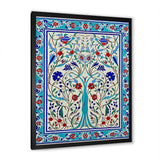 Blue Tiled marocain door III - Abstract Canvas Wall Art