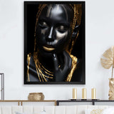 Black and gold Feminine Essence portrait 4 - Fashion Canvas Wall Art