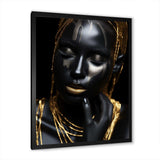 Black and gold Feminine Essence portrait 4 - Fashion Canvas Wall Art