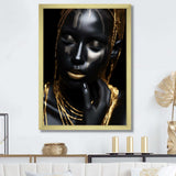 Black and gold Feminine Essence portrait 4 - Fashion Canvas Wall Art