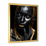 Black and gold Feminine Essence portrait 4 - Fashion Canvas Wall Art