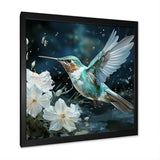 Green floral dancing Hummingbird - Hummingbird Wall Decor