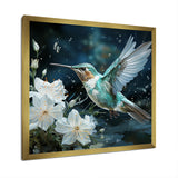 Green floral dancing Hummingbird - Hummingbird Wall Decor