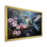 Pink Fluttering Emerald Hummingbird - Pink Hummingbird Wall Art