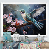 Pink Fluttering Emerald Hummingbird - Pink Hummingbird Wall Art