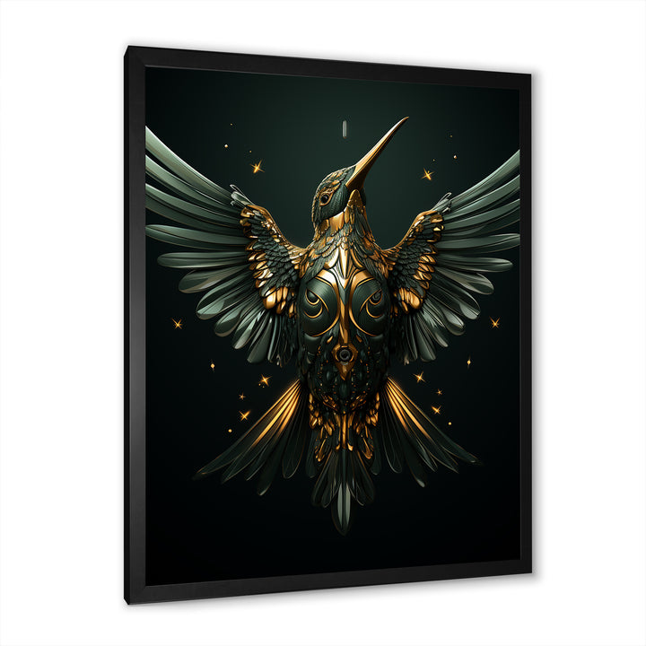 Blue Harmonious Hovering Hummingbird - Hummingbird Wall Decor