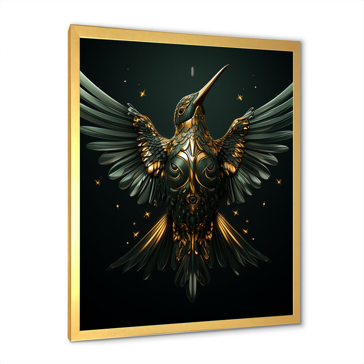 Blue Harmonious Hovering Hummingbird - Hummingbird Wall Decor
