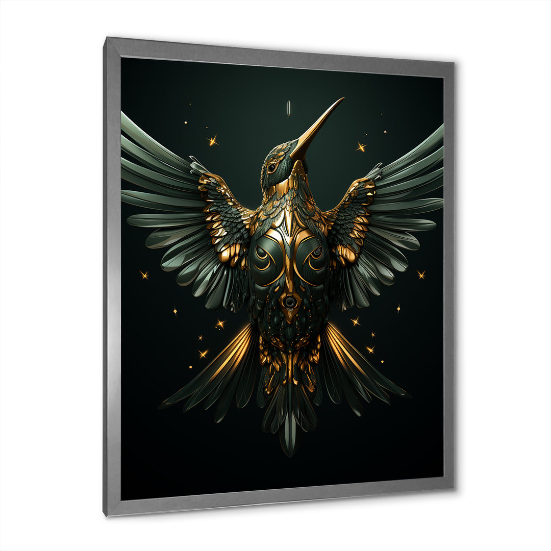 Blue Harmonious Hovering Hummingbird - Hummingbird Wall Decor