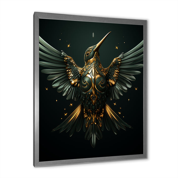 Blue Harmonious Hovering Hummingbird - Hummingbird Wall Decor