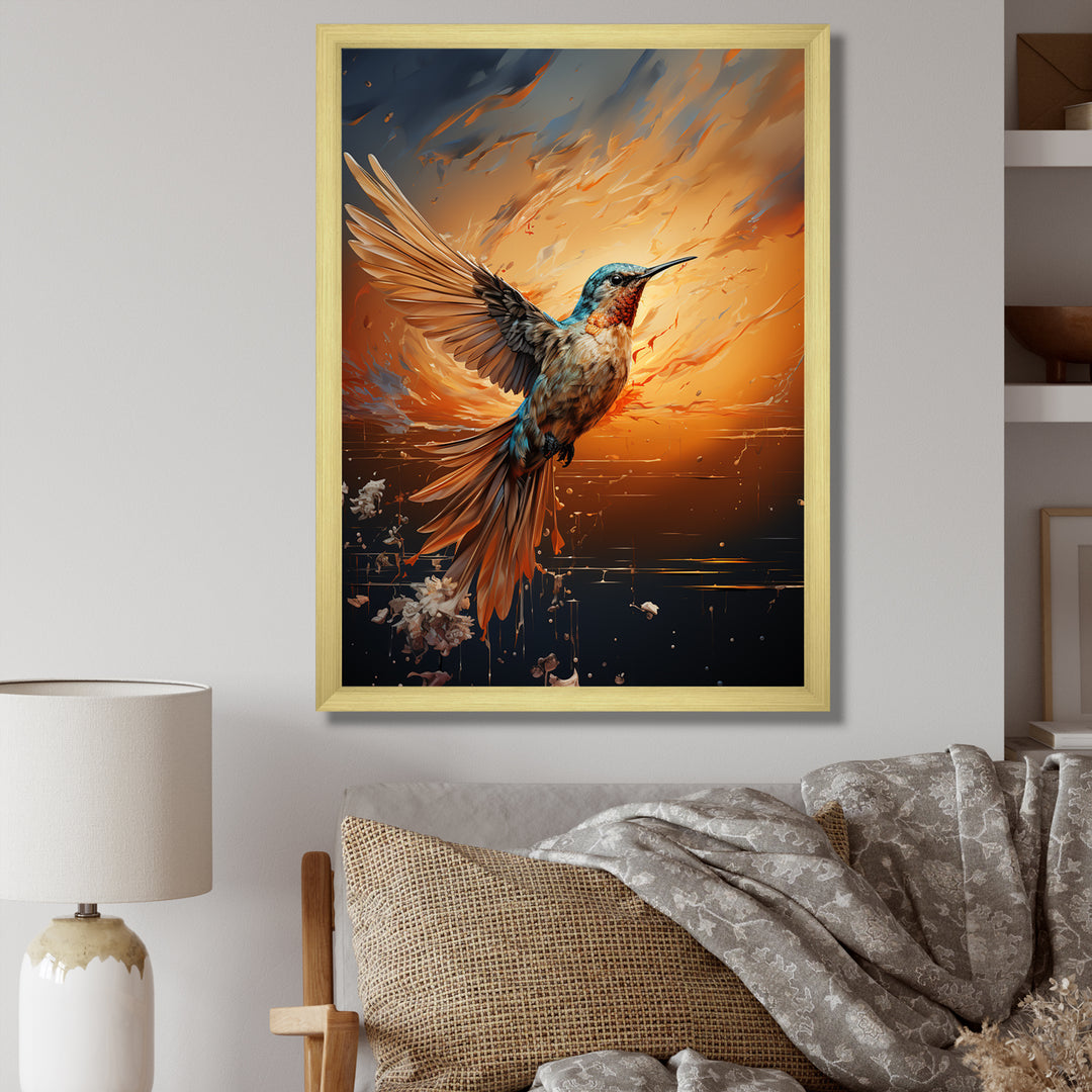 Sunbeam Swift hummingbird - Hummingbird Canvas Wall Art
