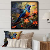 Blue Vigorous Vibrance Hummingbird - Hummingbird Wall Art Prints