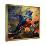 Blue Vigorous Vibrance Hummingbird - Hummingbird Wall Art Prints