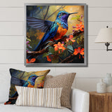 Blue Vigorous Vibrance Hummingbird - Hummingbird Wall Art Prints