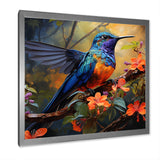 Blue Vigorous Vibrance Hummingbird - Hummingbird Wall Art Prints