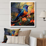 Blue Vigorous Vibrance Hummingbird - Hummingbird Wall Art Prints