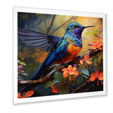 Blue Vigorous Vibrance Hummingbird - Hummingbird Wall Art Prints