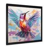 Blue and purple Vibrant hummingbird - Blue Hummingbird Wall Art