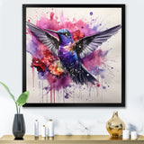 Hummingbird Fluttering Jewel - Hummingbird Living Room Wall Art