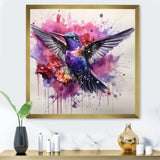Hummingbird Fluttering Jewel - Hummingbird Living Room Wall Art